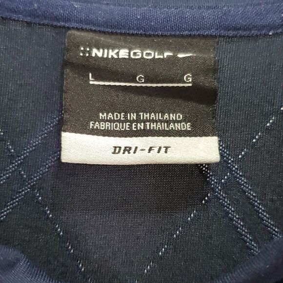 NikeGolf Mens navy blue polo, Size Large - Picture 3 of 6